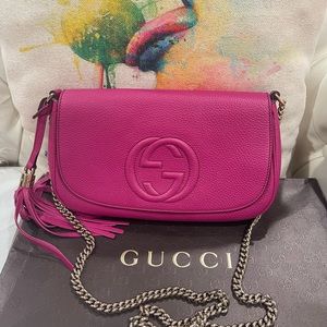 Authentic Gucci soho crossbody pink